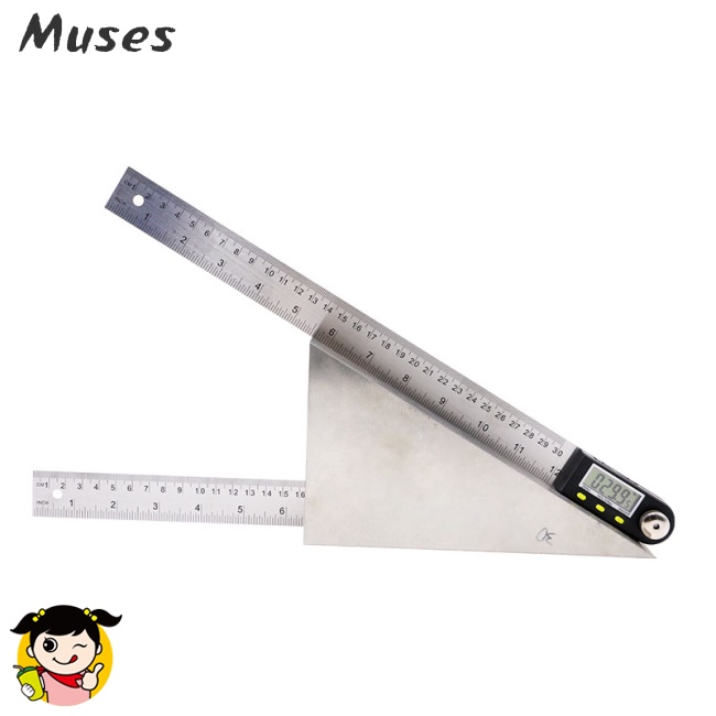 Thước Đo Góc Kỹ Thuật Số Bằng Thép Không Gỉ Với Màn Hình Lcd Cho Chế Tác Gỗ