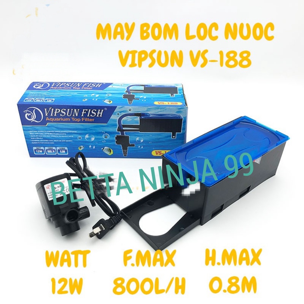 Máy Bơm Lọc Máng Hồ Cá Vipsun VS 188 - 288 - 388 - 680 - 9800 - 10800 - XEM KĨ PHÂN LOẠI