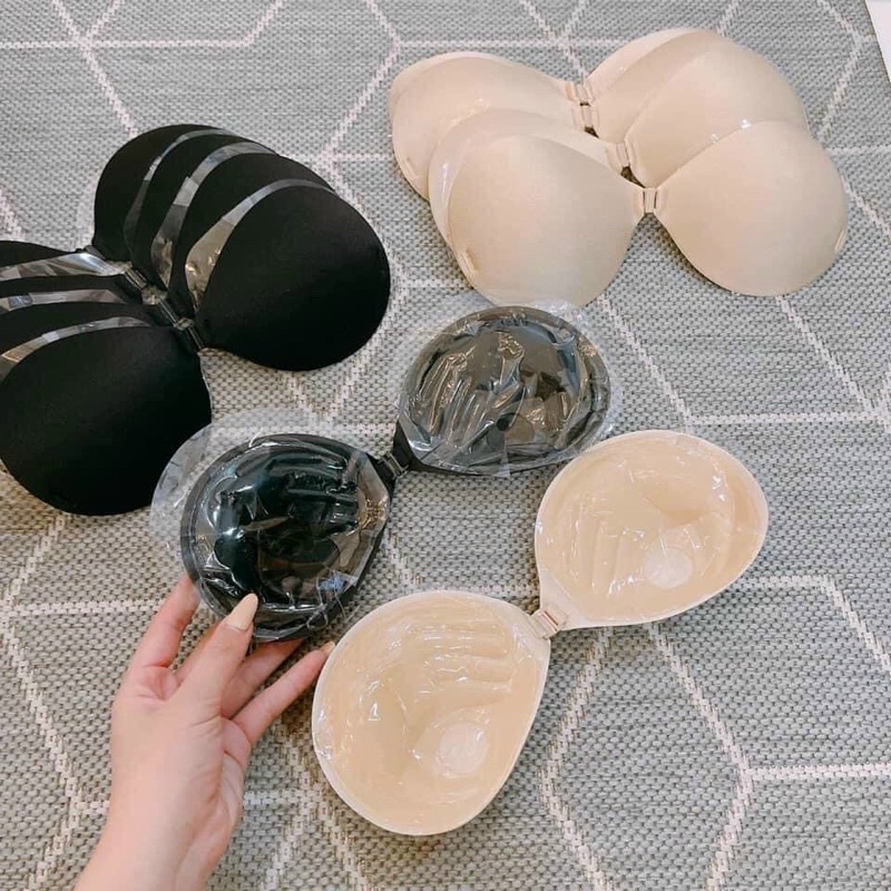 Áo dán ngực cài trước đệm dày siêu nâng hình bàn tay kèm dây 92p