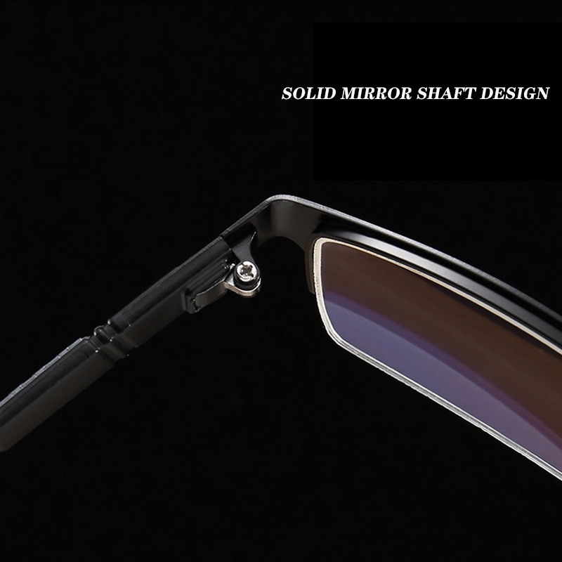 Mắt Kính Gọng Vuông Kim Loại Chống Bức Xạ Phong Cách Doanh Nhân Thời Trang