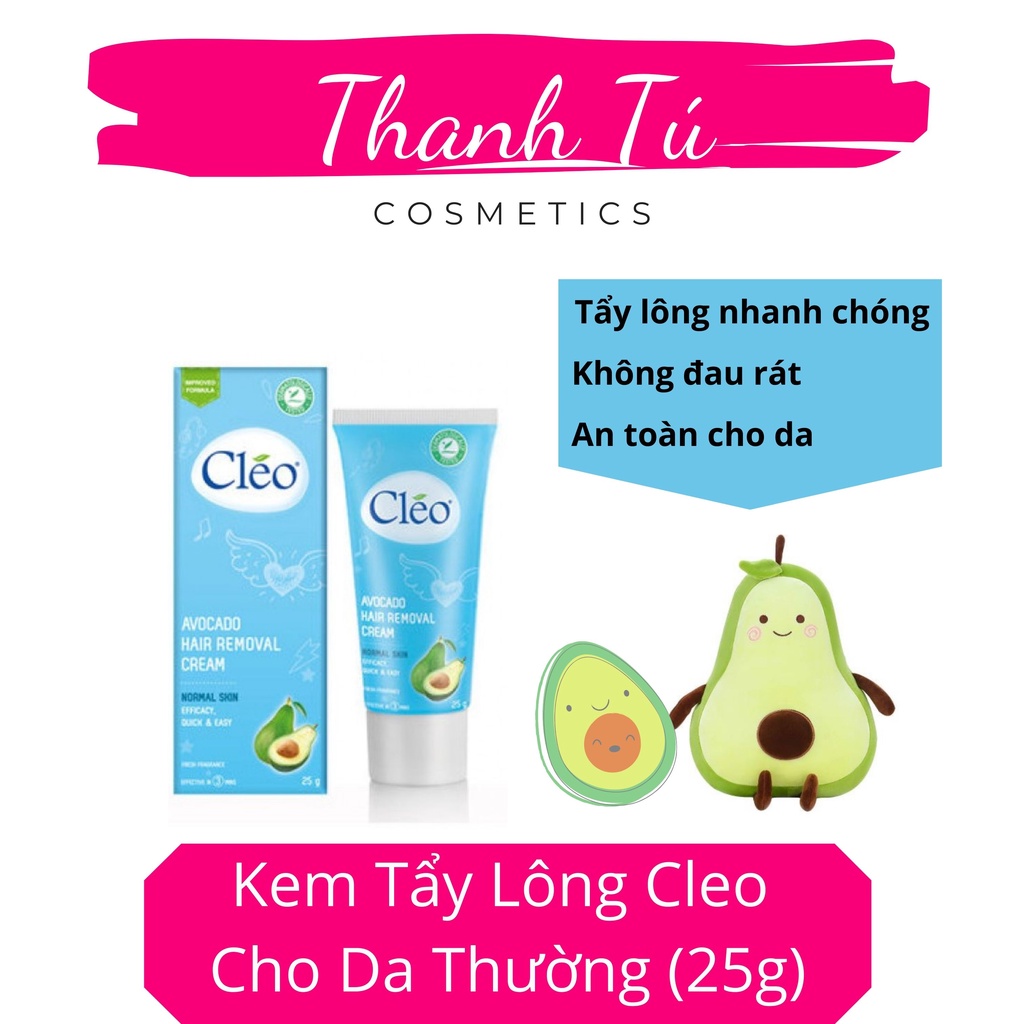 Kem Tẩy Lông CLEO Dành Cho Da Thường Hair Removal Cream Normal Skin Chiết Xuất Bơ An Toàn, Không Gây Đau Rát