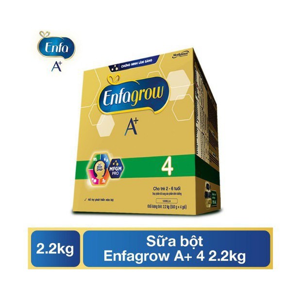 Sữa bột Enfagrow A+ 4 DHA và MFGM Hộp giấy 2,2kg