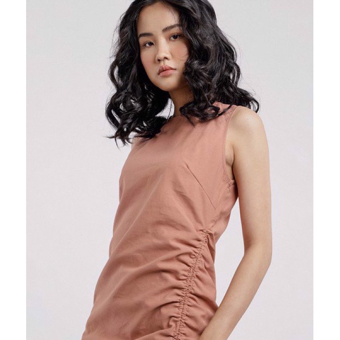 Đầm suông thô rút nhúng HNOSS