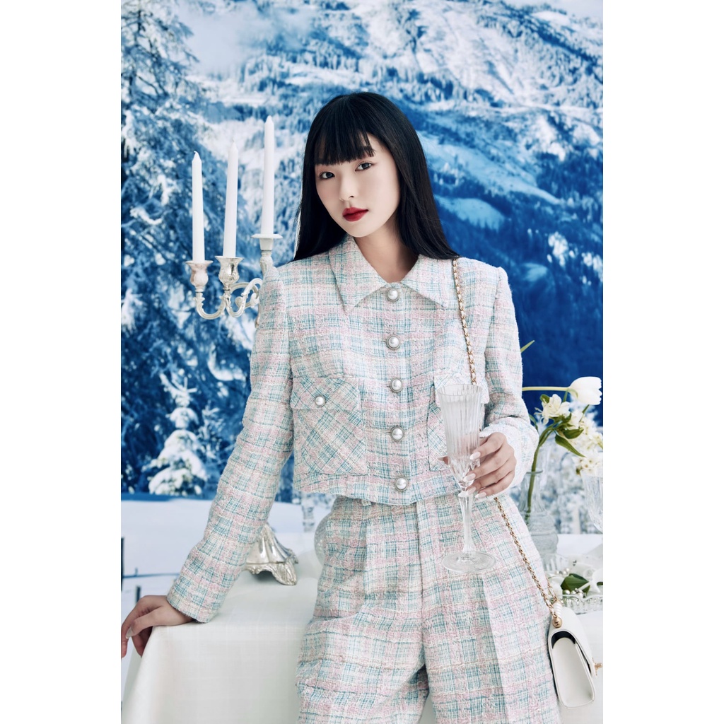 Set áo blazer tweed và quần suông HUONG BOUTIQUE HBVEST165
