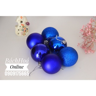 [Set 6) Quả Châu 6cm trang trí Noel