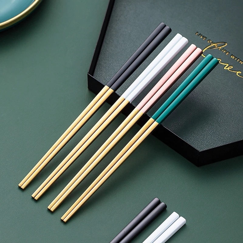 1 đôi đũa ăn bằng thép không gỉ 304 cao cấp
