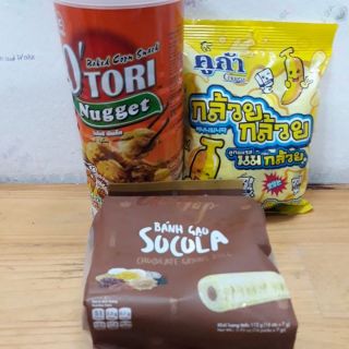 Combo O'tori, kẹo chuối, bánh gạo