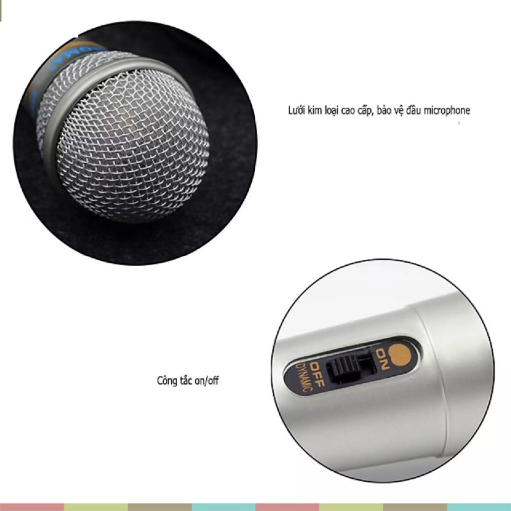 Micro Karaoke XINGMA AK-319 dòng mic có dây giá rẻ, chất lượng cao,tương thích với mọi loại dàn karaoke [SALE LỚN]
