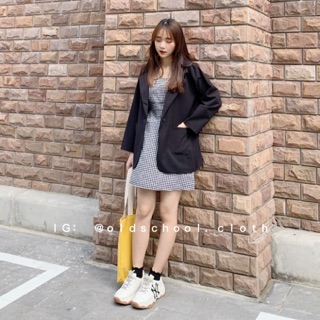 BLAZER ĐEN 1 CÚC TÚI VUÔNG (ảnh thật/sẵn)