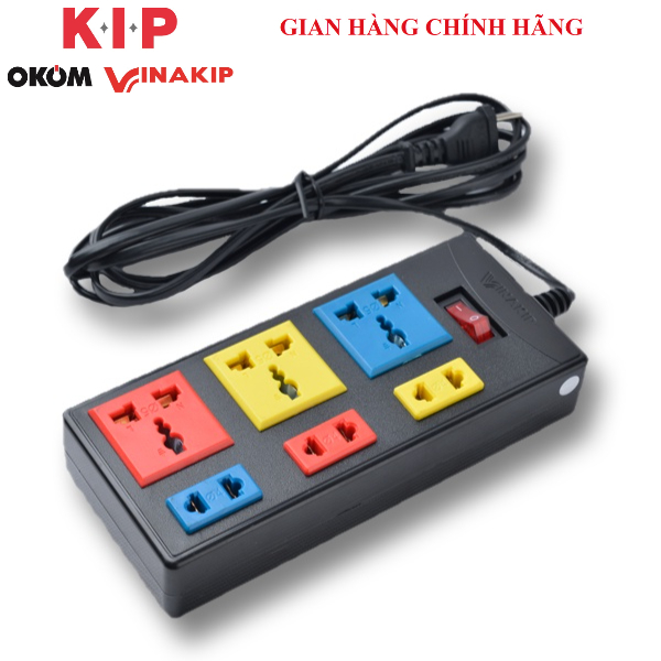 Ổ cắm VINAKIP 6 ngả liền dây N33/K2 , 7 ngả liền dây N34 3mét 5 mét