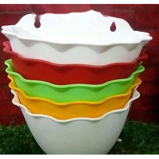 Combo 15 Chậu ốp tường trắng cao cấp