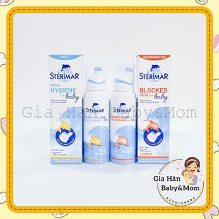 Xịt muối biển cá heo Sterimar Pháp xanh/cam 100ml