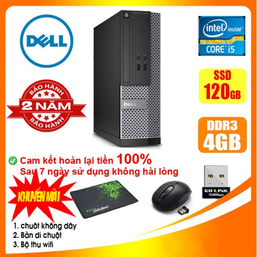 Case máy tính để bàn đồng bộ DEL CPU i5 3330 - RAM 4GB - SSD 240GB - SSD 120GB | BigBuy360 - bigbuy360.vn