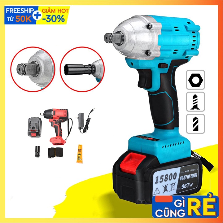 Máy bắn bulong cầm tay dùng pin 10 cell Động cơ không chổi than 100% lõi đồng