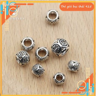 Charm bạc thái 925 đồng tiền dạng rỗng