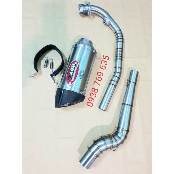 Pô AHM M3 full Winer  Sonic Exciter Raider Fz150i R15 TFX Satria Gsx