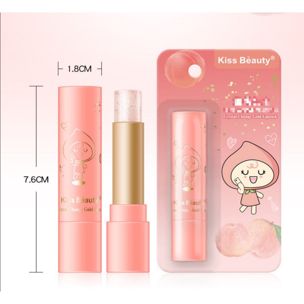 Son Dưỡng Môi Kiss Beauty Mềm Môi, Lên Màu Tự Nhiên, Cấp Ẩm Cho Môi