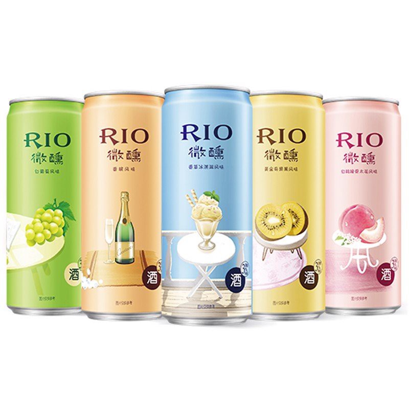 Nước uống trái cây lên men cao cấp Rio light lon 330ml