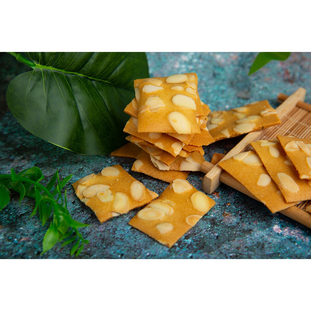 Bánh Ngói,  Hạnh Nhân cắt lắt , Bánh Ăn Kiêng , giảm  cân, ngon miệng, không sợ tăng cân