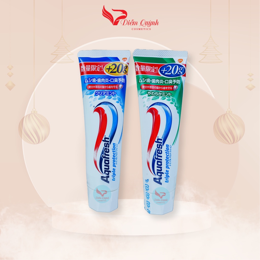Kem đánh răng Aquafresh Triple Protection 140g hàng nội địa Nhât Bản cộng thêm 20G