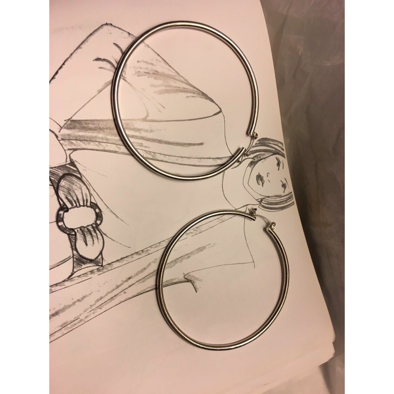 Hoa tai tròn size to