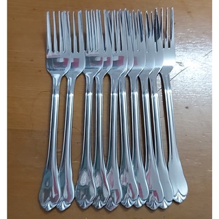 Set 10 thìa, dĩa inox dài 15cm
