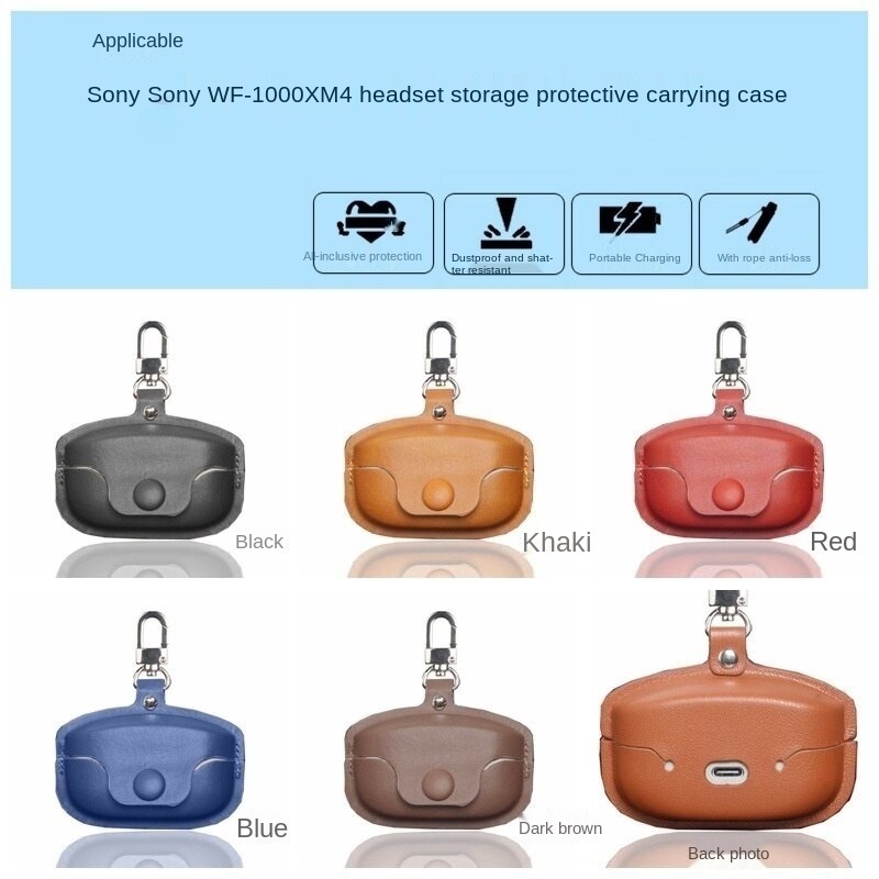 Vỏ da bảo vệ hộp sạc tai nghe Sony WF-1000XM4 1000 Xm4 iipot8