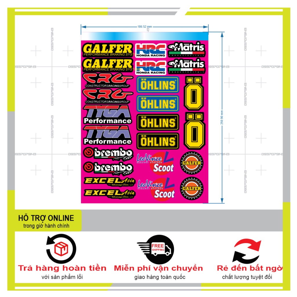 LOGO STICKER HỒNG 005 - SHINDECAL2