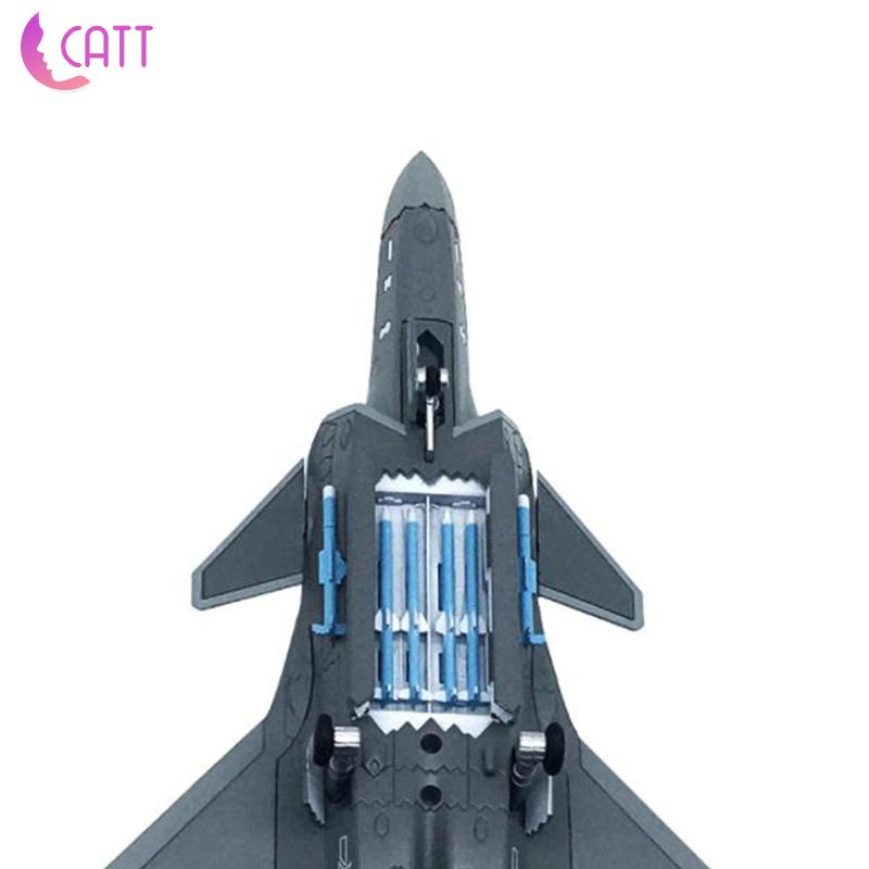Mô Hình Máy Bay Chiến Đấu Bằng Kim Loại Tỉ Lệ 1 / 100 J-20 Kèm Giá Đỡ