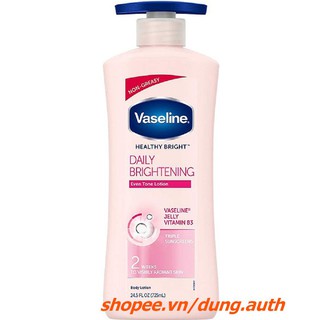 Sữa Dưỡng Thể 725Ml Vaseline Làm Trắng, Sáng Và Mịn Da Healthy Bright, dung.auth Của Hàng Chính Hãng.