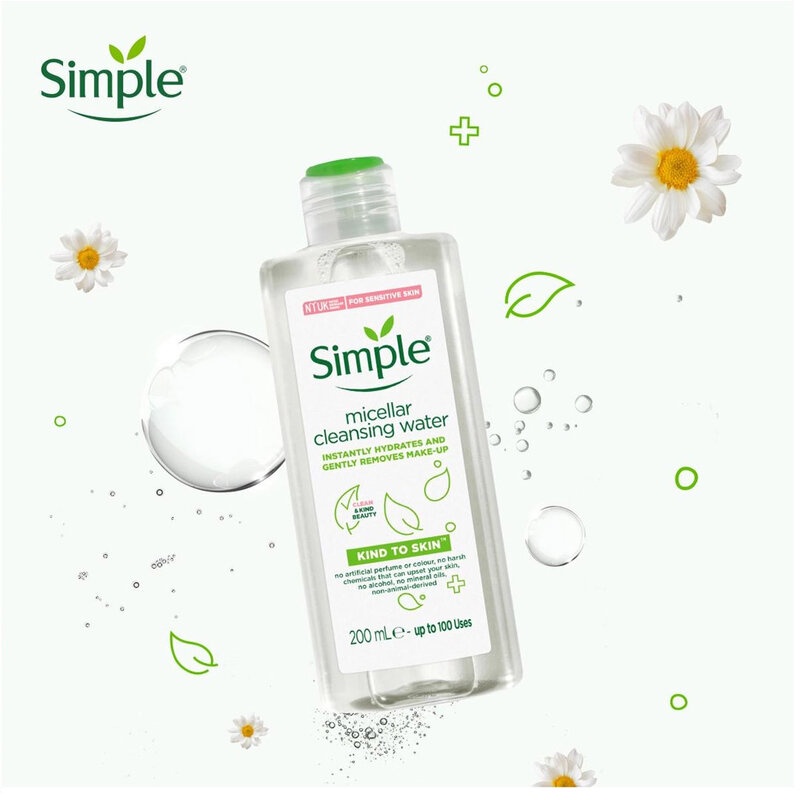 Nước Tẩy Trang Simple Kind To Skin Micellar Cleansing Water 200ml