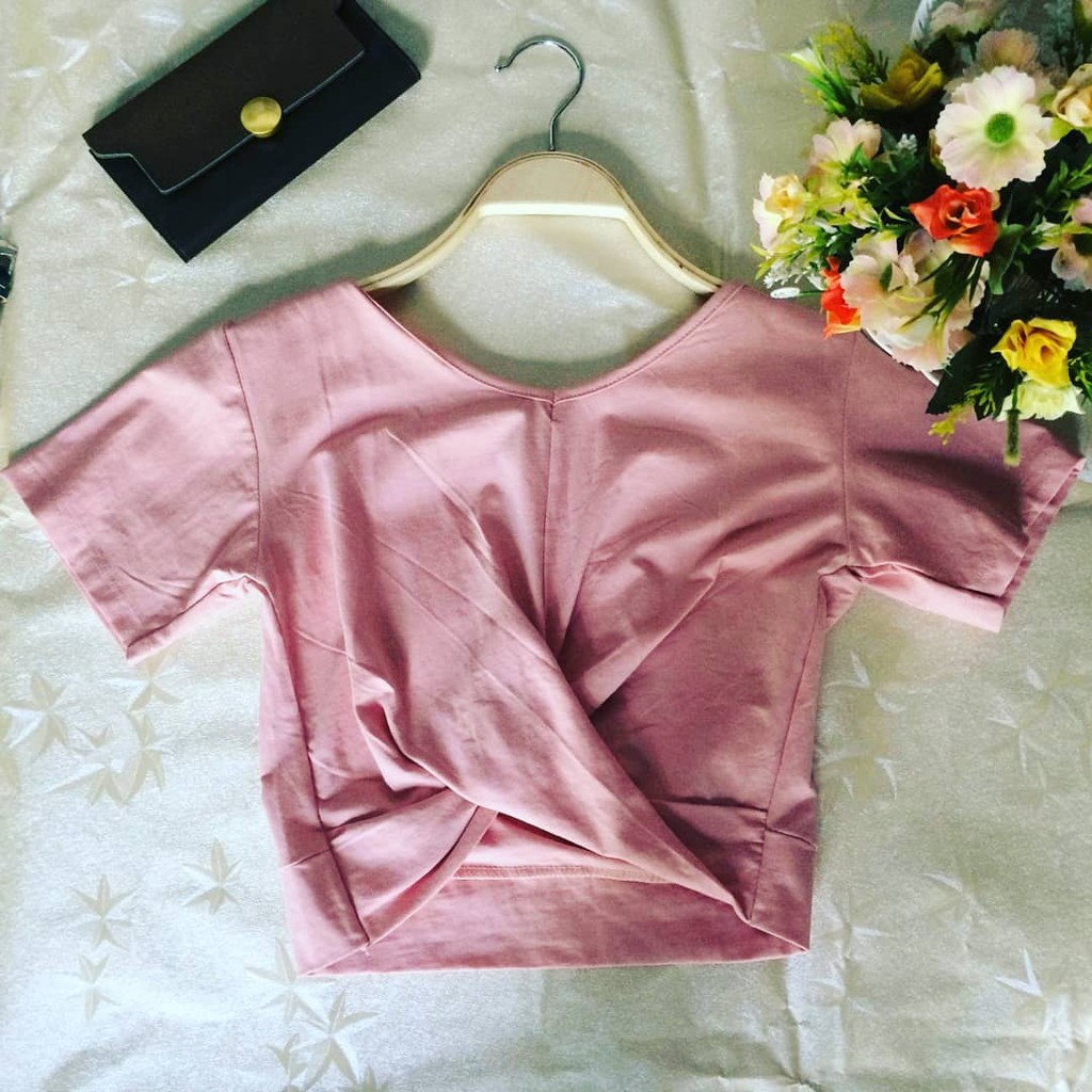 #Croptop vạt chéo
