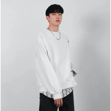 Áo Sweater Mỏng Cổ Tròn Giả Nhiều Lớp Cá Tính Cho Nam Cỡ S-3xl