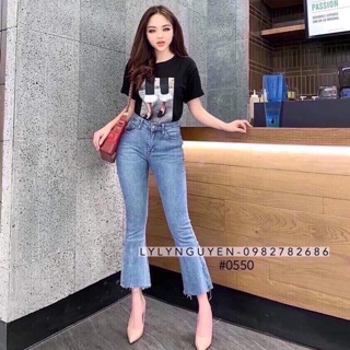 Quần jeans ống loe hàng VNXK cao cấp