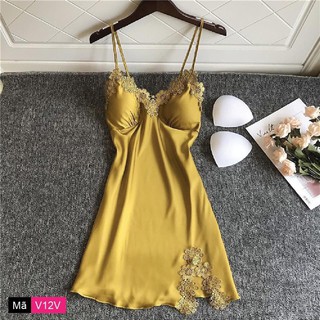B30 Váy ngủ 2 dây lụa mềm mát