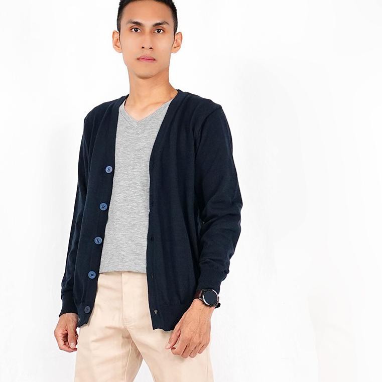 Áo Cardigan dệt kim cổ chữ V thời trang Hàn Quốc cho nam | BigBuy360 - bigbuy360.vn