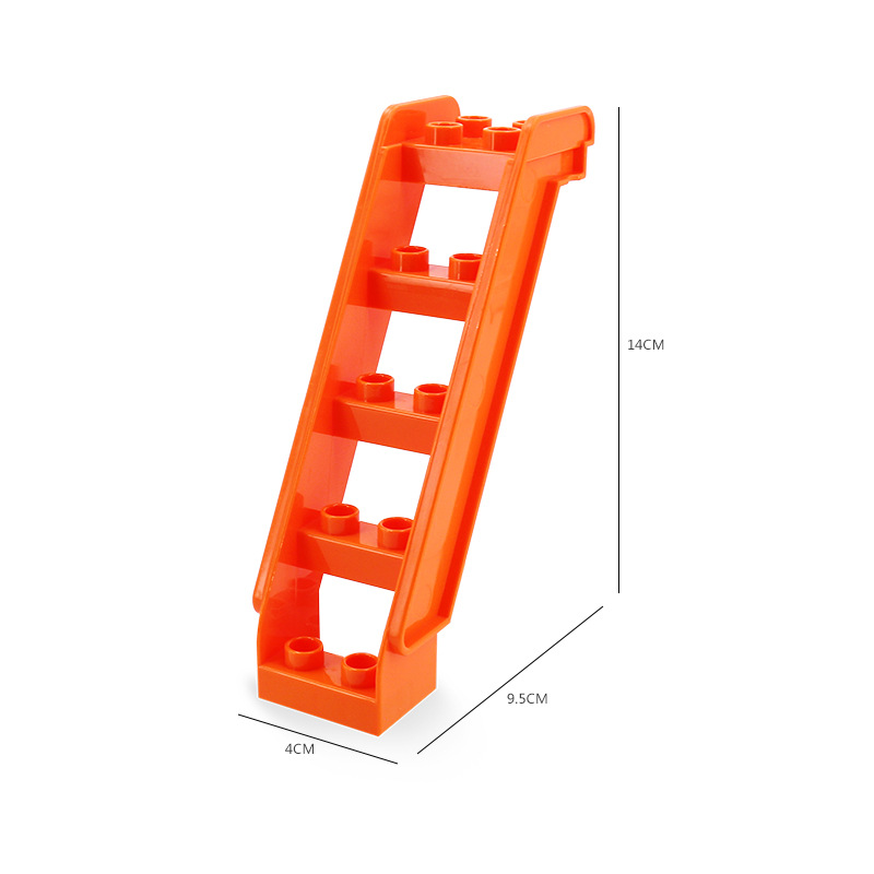 Đồ chơi khối lắp ráp xây dựng bậc thang cỡ lớn màu tím/xanh dương/cam tương thích với LEGO cho trẻ em sáng tạo