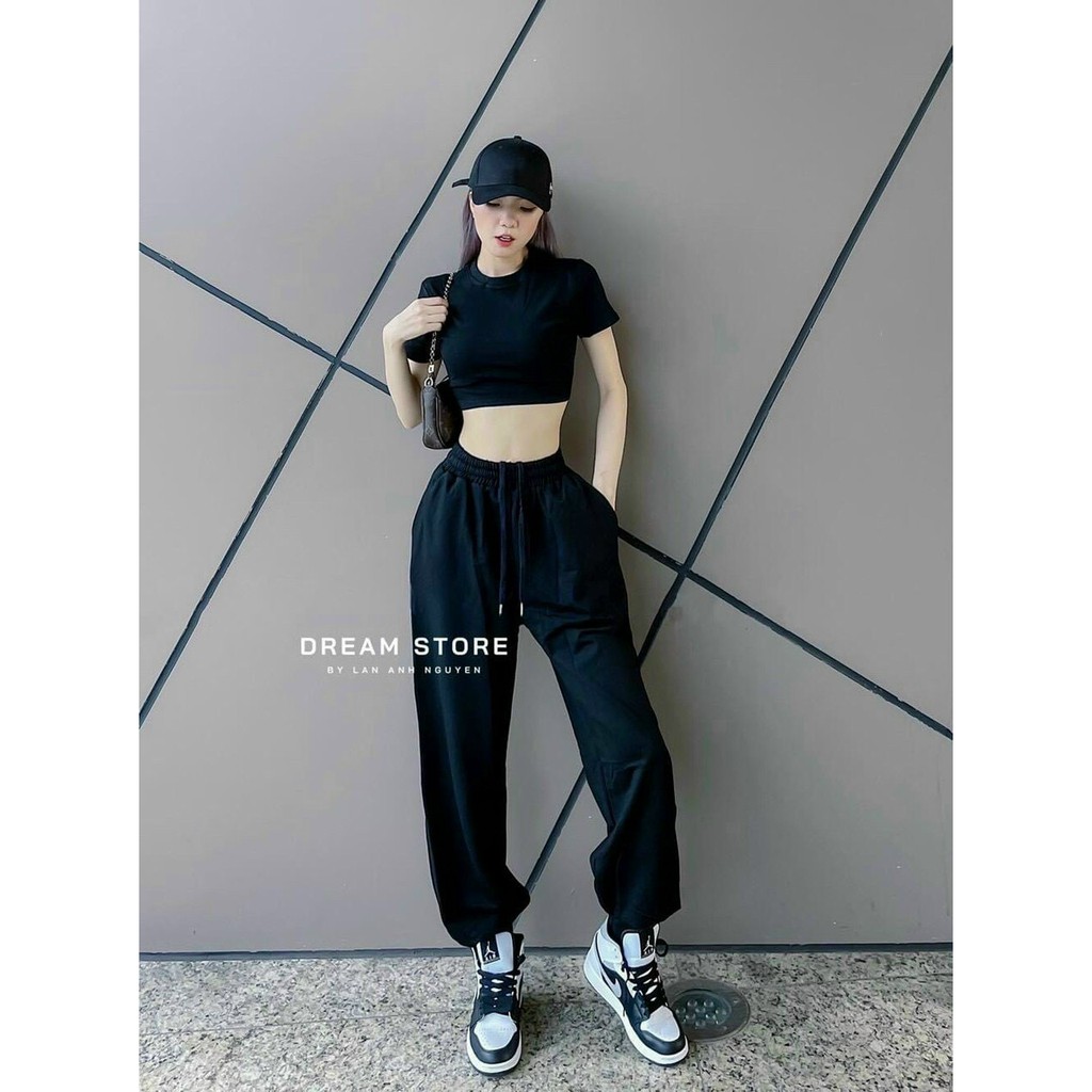 Quần nỉ ống BOOM Unisex - Jogger Thun Trơn Cạp Chun Dáng Rộng, Mặc Siêu Xinh HOT HOT - MAY Fashion