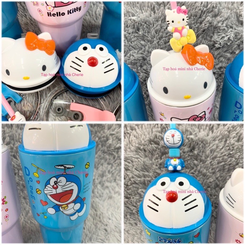 Bộ ly giữ nhiệt hình Doreamon / Kitty siêu xinh