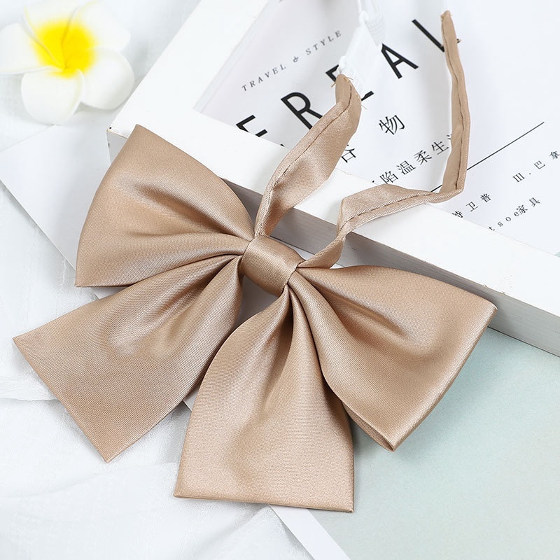 Nơ Cài Cổ Áo Màu Trơn Phong Cách Nhật Bản