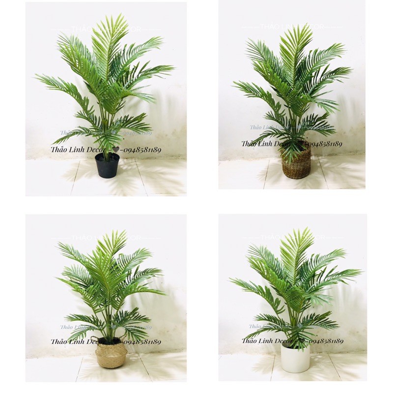 cây dừa cảnh giả trang trí cao cấp Hàng loaị 1-95cm