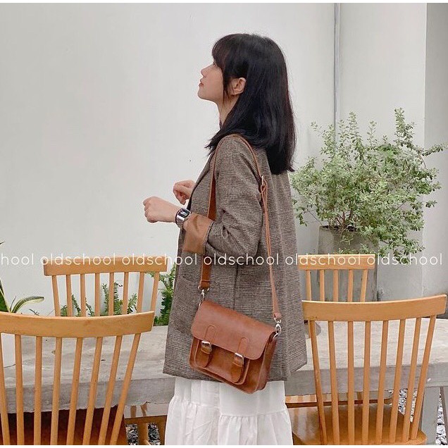 Áo Vest Khoác Ngoài Blazer Ulzzang Nữ, Áo Blazer Dài Tay Vải Dạ 2 Lớp Kẻ