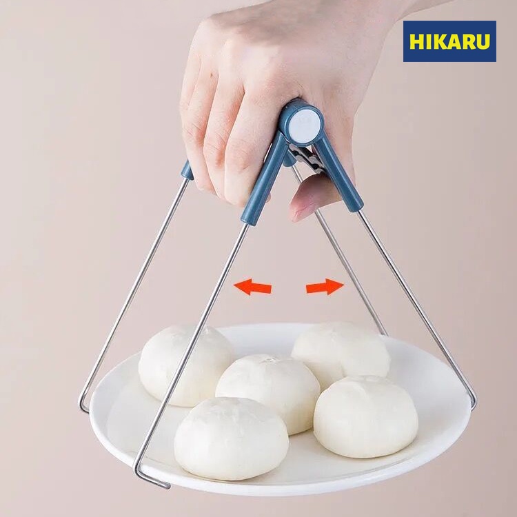 Bộ Dụng Cụ Nhà Bếp Gắp Đồ Ăn Nóng HIKARU Làm Từ Inox 304 Và Cao Su ABS_HK-NA-TT-001