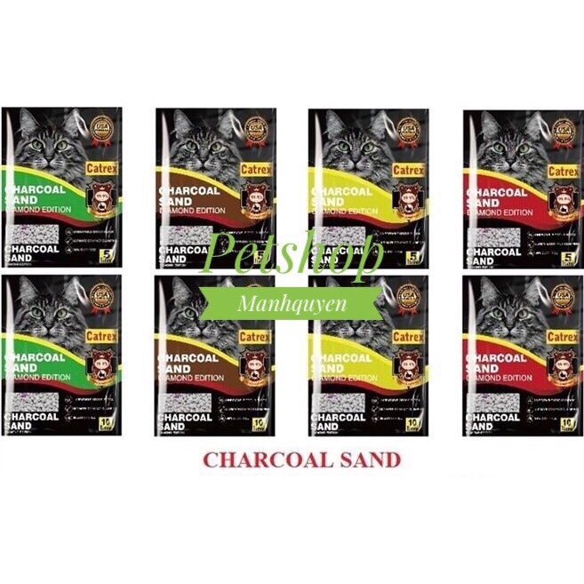 Cát Vệ Sinh Cho Mèo, Cát Cho Mèo Charcoal Sand - Túi Lớn 5L Vs 8L