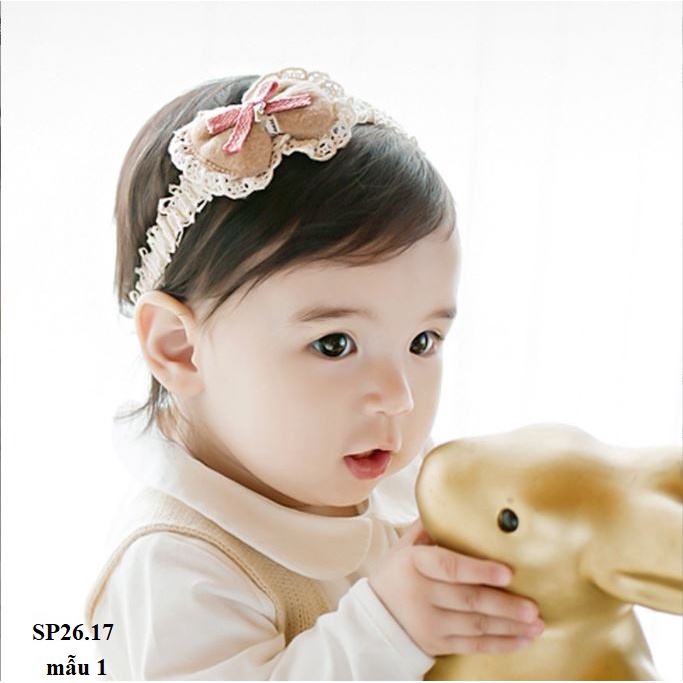 PK82 Băng đô hoa bản nhỏ xinh bé gái/Turban Chun Co Giãn Tốt Không Lằn Đầu Cho Bé Sơ Sinh Đến 2 Tuổi
