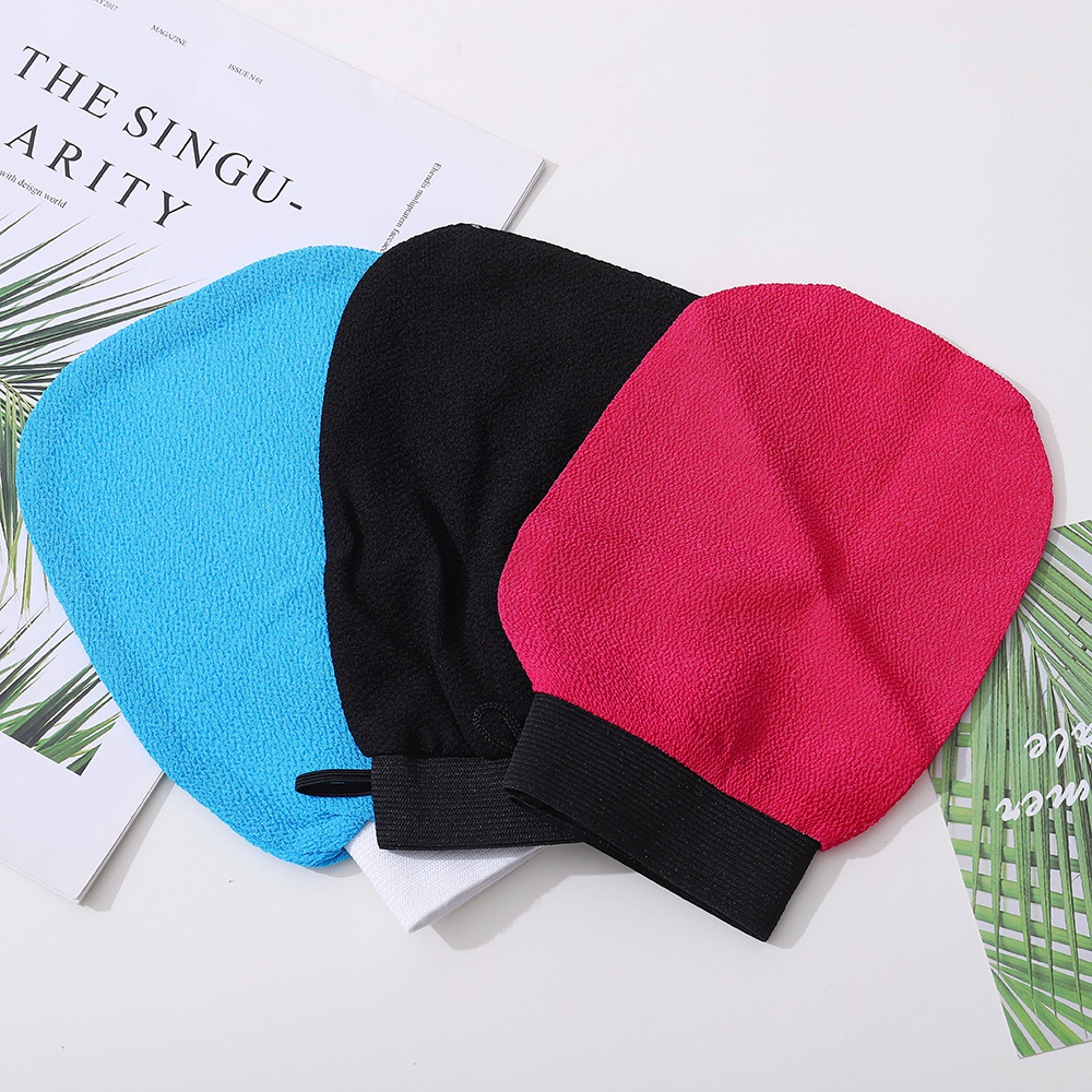 Set 2 Găng tay đi tắm Một Lớp Bằng Xơ Mướp Tiện Dụng