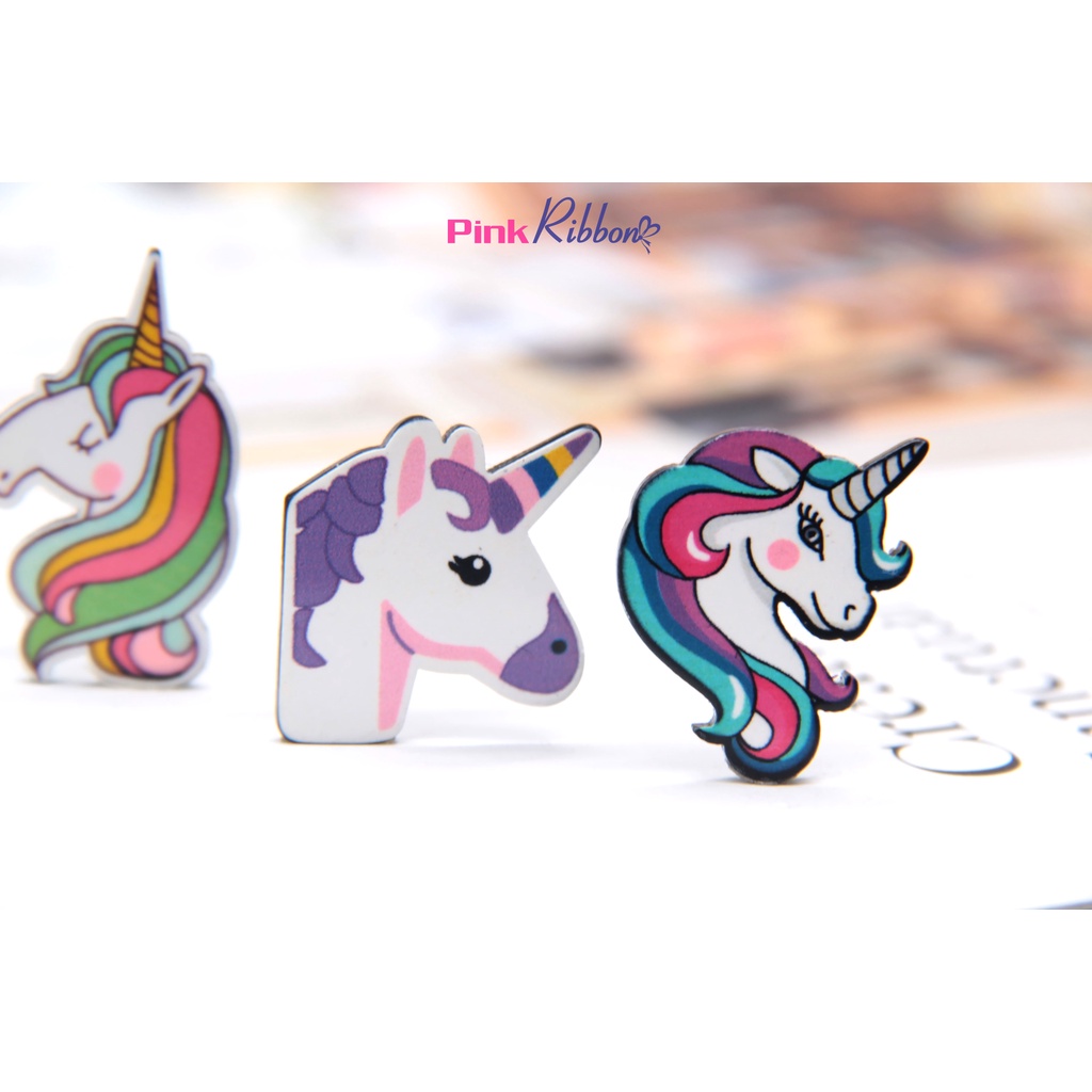 SET 2C - Hình nhựa cao cấp Unicorn đế màu đen