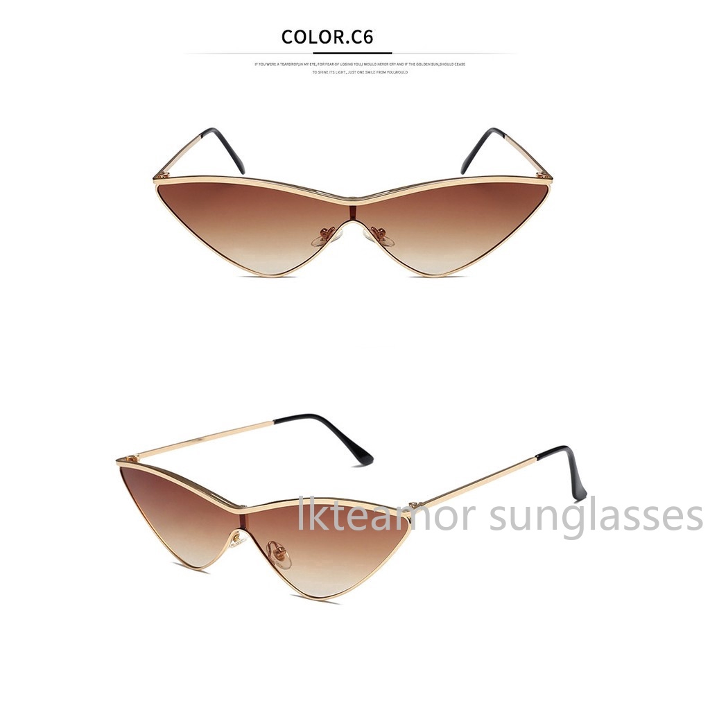 Kính mát khung mắt mèo kiểu cổ điển bằng hợp kim cho nữ