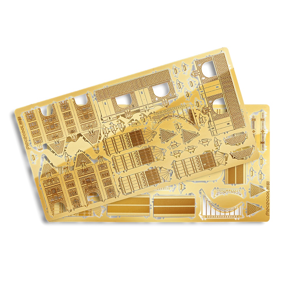 Set đồ chơi lắp ráp PIECECOOL DIY mô hình cây cầu tháp Luân Đôn 3D kim loại dành cho trẻ em