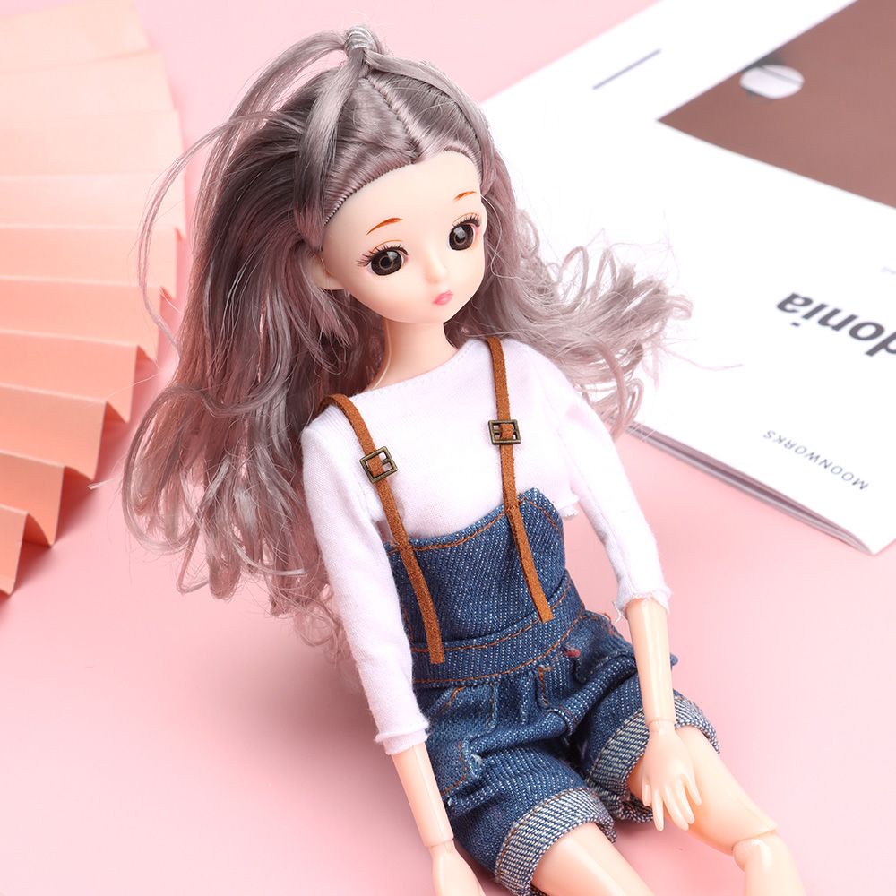 Đầu búp bê đồ chơi tóc màu đỏ kiểu cổ điển DIY tỉ lệ 1/6 16cm